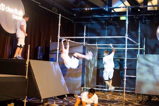 Specialised Scaffolding Hire - Jump Squad Parkour Exhibition
