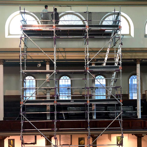 Aluminium Scaffolding Project - Uniting Church, Pitt Street, CBD