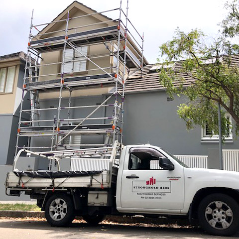 Residential Aluminium scaffold hire project - Stronghold Hire Sydney