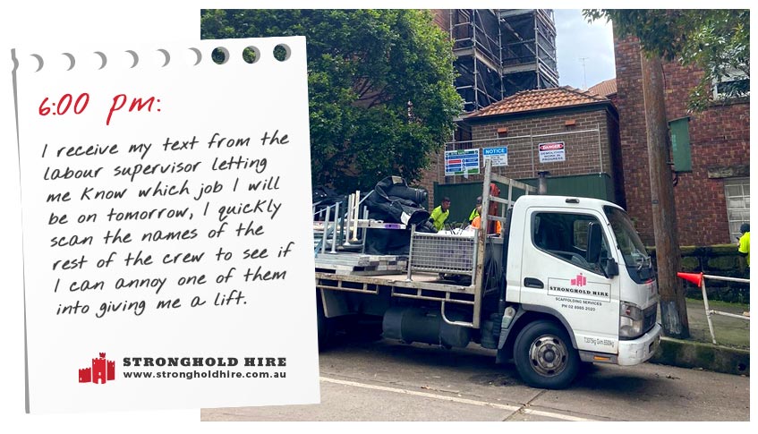 How scaffolders get to work - Stronghold Hire