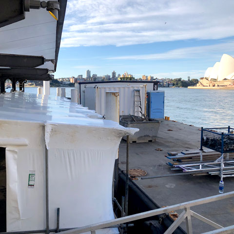 Heat Shrink Wrap Encapsulation - Wharf Circular Quay - Scaffolding Services