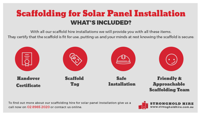 Scaffolding for Solar Panel Installations - What's Included - Stronghold Hire Sydney