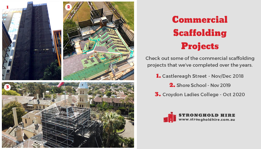 Commercial Scaffolding Projects by Stronghold Hire Sydney