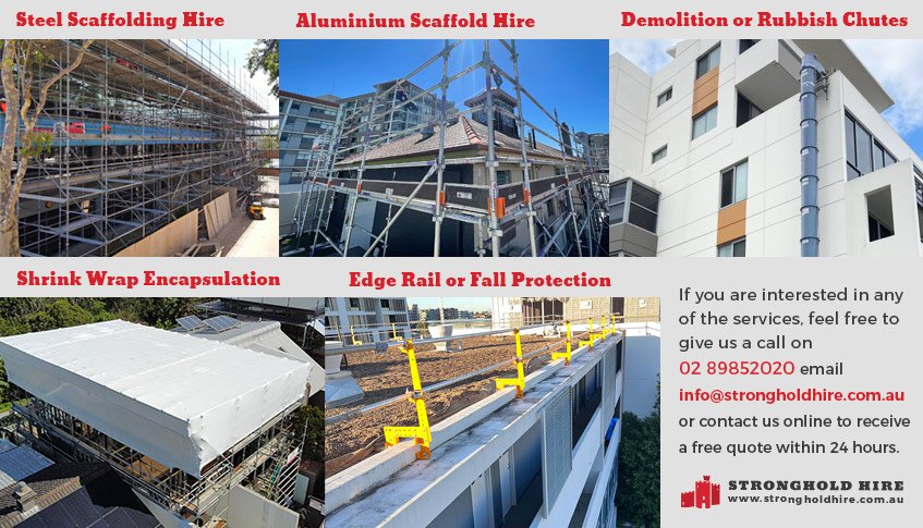 Steel Aluminium Scaffolding - Demolition - Shrink Wrap - Edge Rail Services Sydney