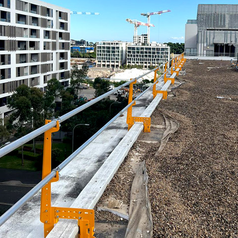 Zetland Edge Protection Parapet Clamp System - Stronghold Hire Sydney