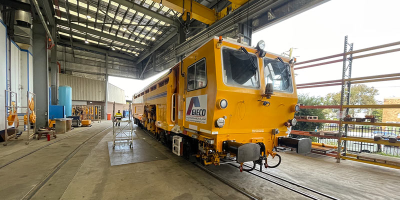 Shrink Wrap Services Sydney - Rail Tamping Machine - Stronghold