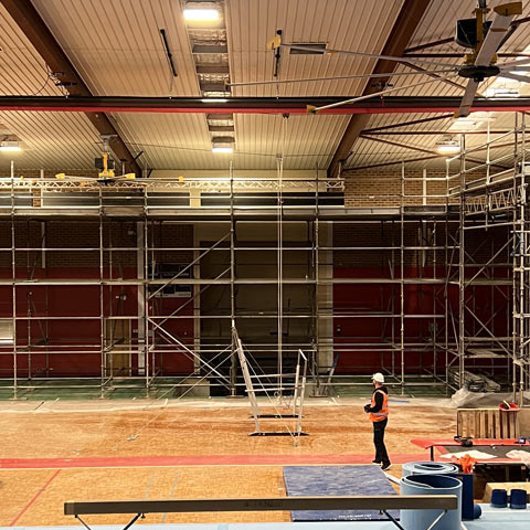 Internal scaffold - PLC Croydon School - Feature