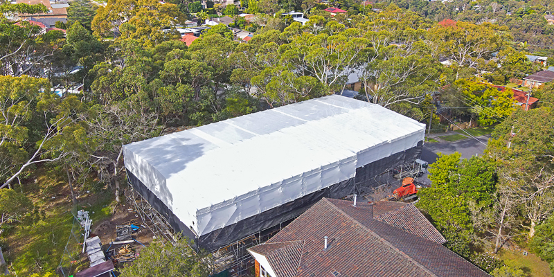 Shrink Wrap Scaffold Weather Tent - Australia