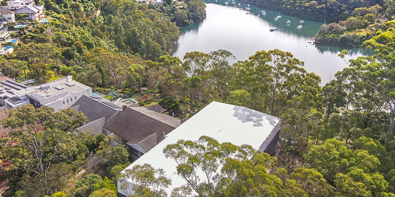 Shrink Wrap Scaffold Weather Tent - Castle Cove - Drone Footage