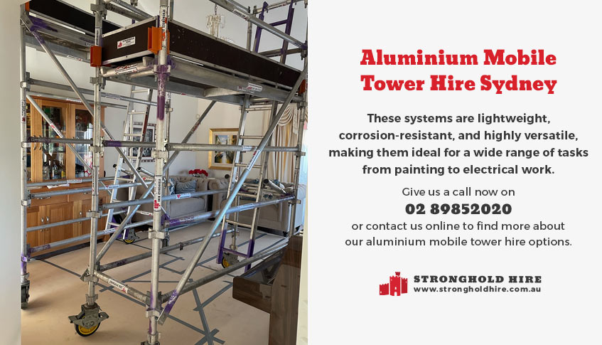 Alumnium Mobile Tower Hire Sydney - Stronghold Hire