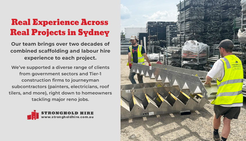 Real Experience Across Real Projects in Sydney - Stronhgold Hire