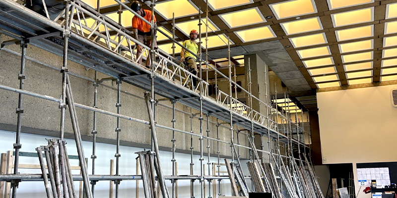 Shrink Wrapped Scaffold - Facade Replacement University of Technology Sydney