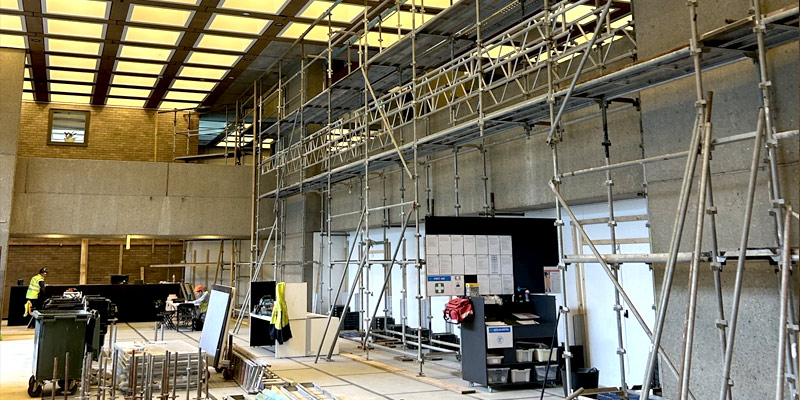 Facade Replacement University Sydney - Shrink Wrapped Scaffold