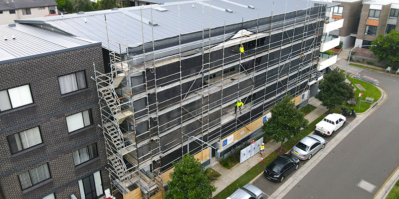 Hire Cladding Scaffolding Building Sydney