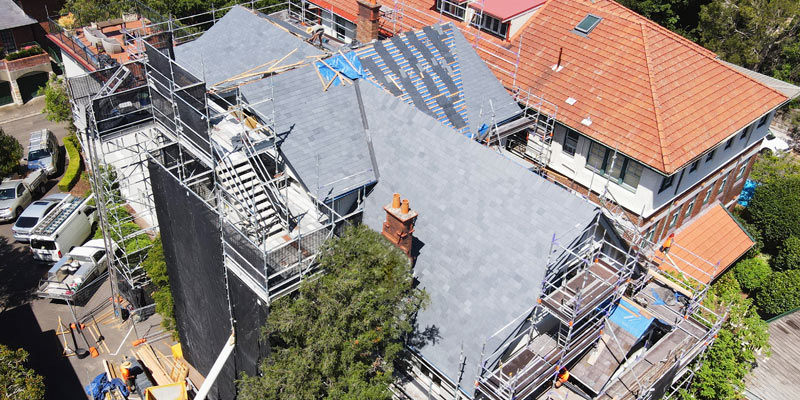 Scaffolding for Roof Replacement Carabella Street Kirribilli