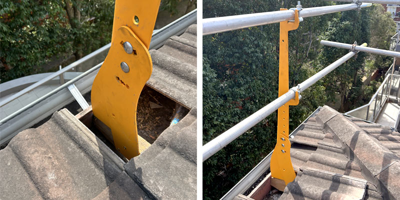 Tile Bracket - Edge Protection - Stronghold Hire Sydney