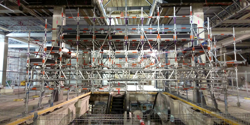 Escalator Install - Stronghold Scaffolding - Sydney
