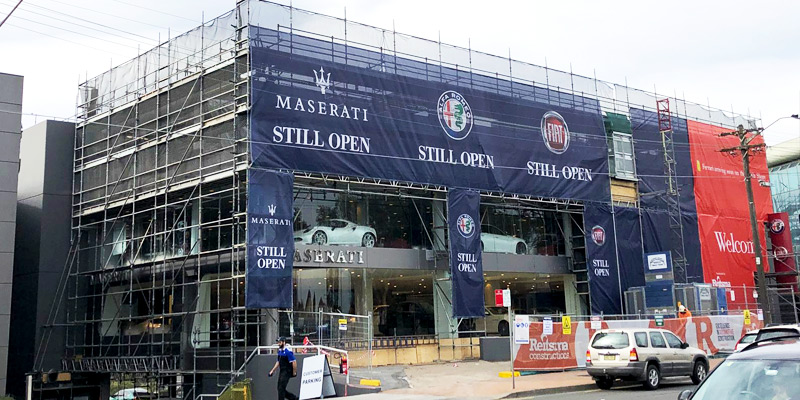 Ferrari Showroom, Artarmon - Hire Scaffolding Sydney