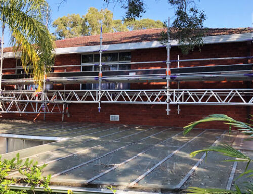 Residential Scaffolding – Killarney Heights Glass Atrium Scaffold