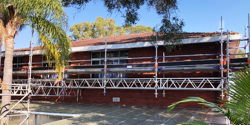 Hire Scaffolding - Killarney Heights Glass Atrium Scaffold - Stronghold