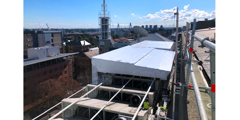 Hire Scaffolding Sydney - ABC Studios Ultimo Shrink Wrap - Stronghold