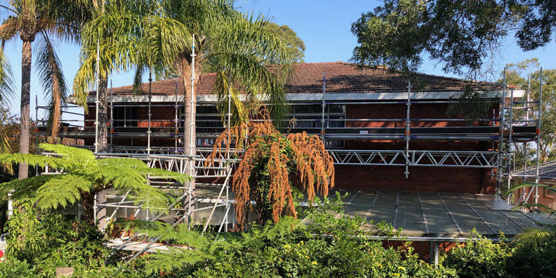 Killarney Heights Glass Atrium Scaffold - Stronghold Hire