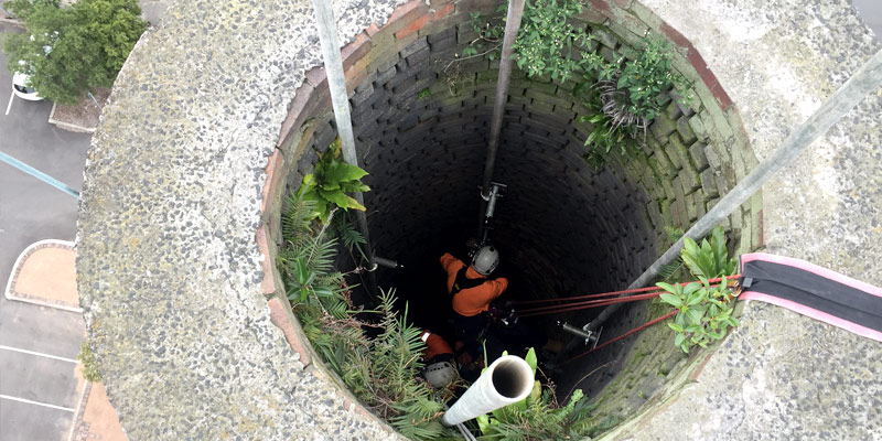 St Peters Brick Chimney Renovation - Stronghold Hire Sydney