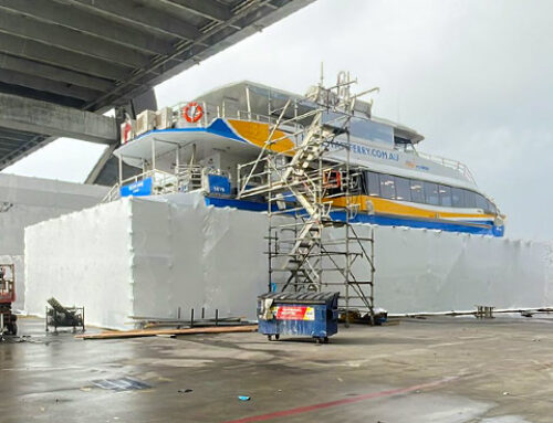 Shrink Wrap – Catamaran Hull Repairs Under Pressure