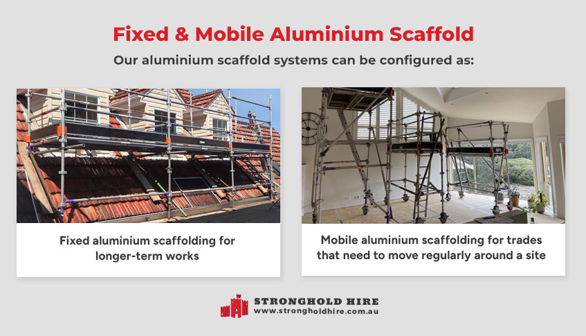 Fixed and Mobile Aluminium Scaffold Sydney - Stronghold Hire