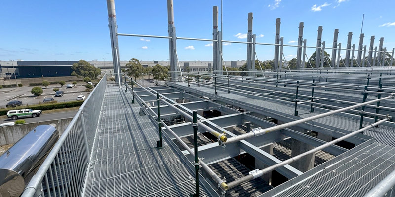 Installation Handrail Data Centre Eastern Creek NSW - Stronghold Hire
