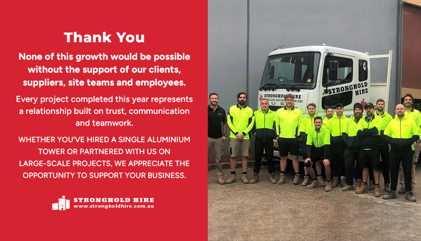 Stronghold Hire Thank You 2025 - 2026