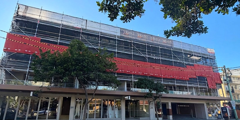 Facade Aluminium Scaffold Installation Maroubra Beach